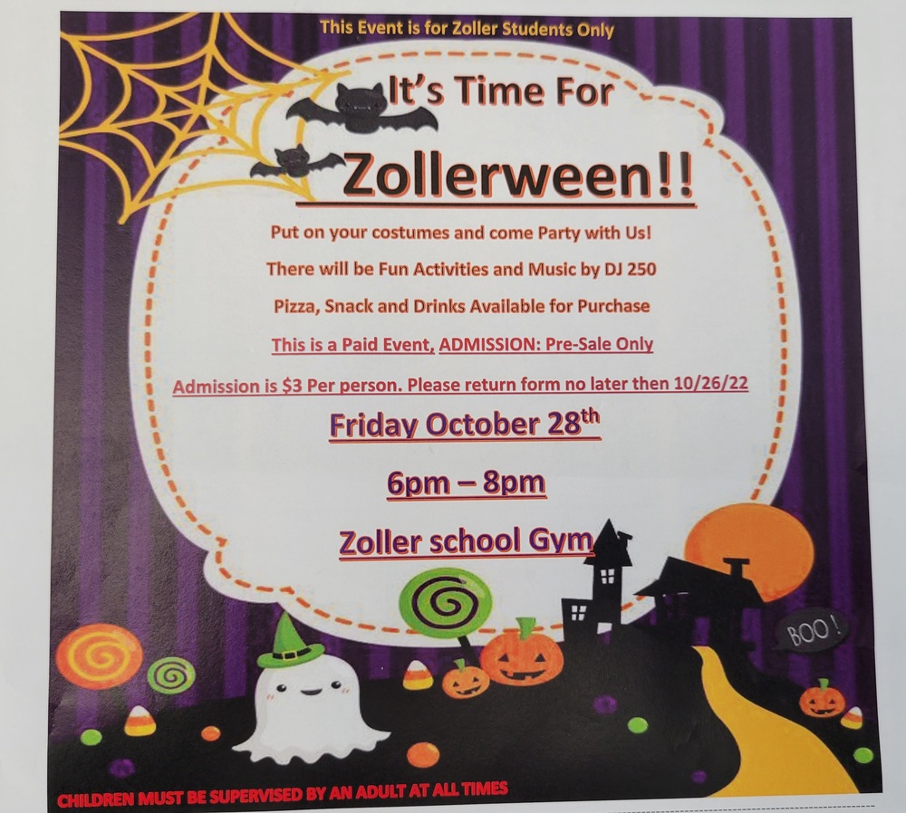 Zollerween!!  October 28 from 6 to 8 pm