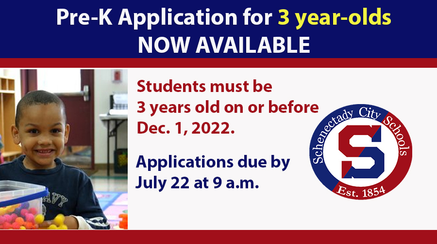 Pre-K application for 3 year-olds now available