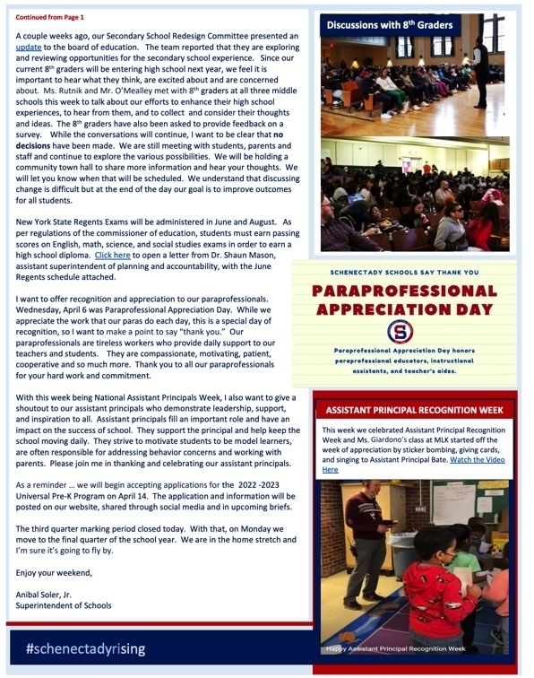 Superintendent's Brief: April 08 2022