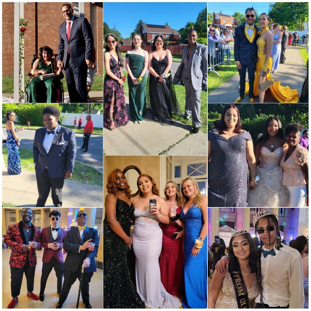 Prom couples collage 