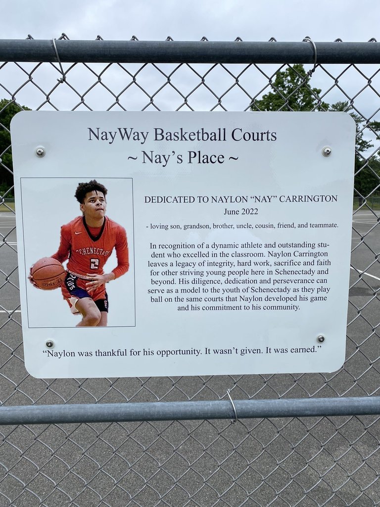 Dedication to Nay Carrington:  NayWay Basketball Courts