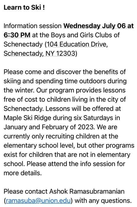 Learn to Ski Info Session