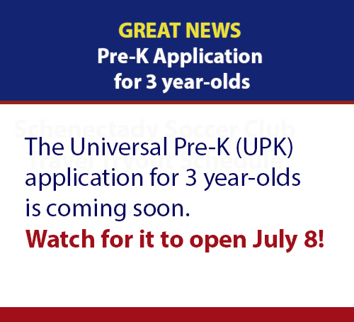 Pre-K Application for 3 year-olds coming July 8!