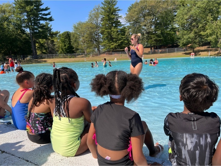 students with Swim instructor