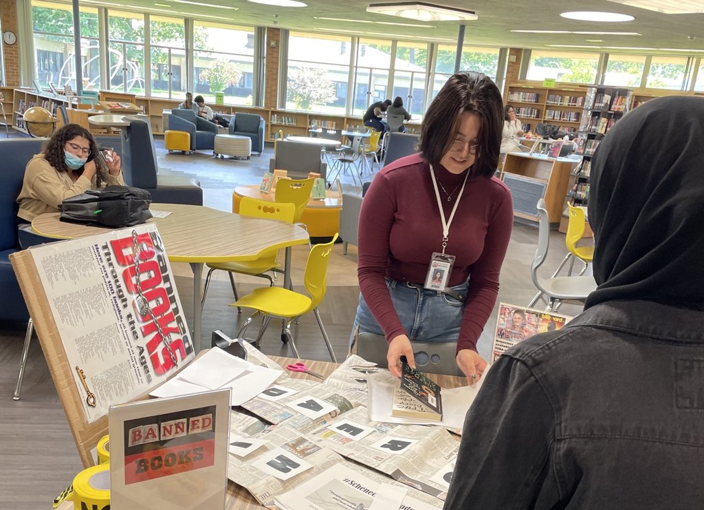 Students work on banned book project