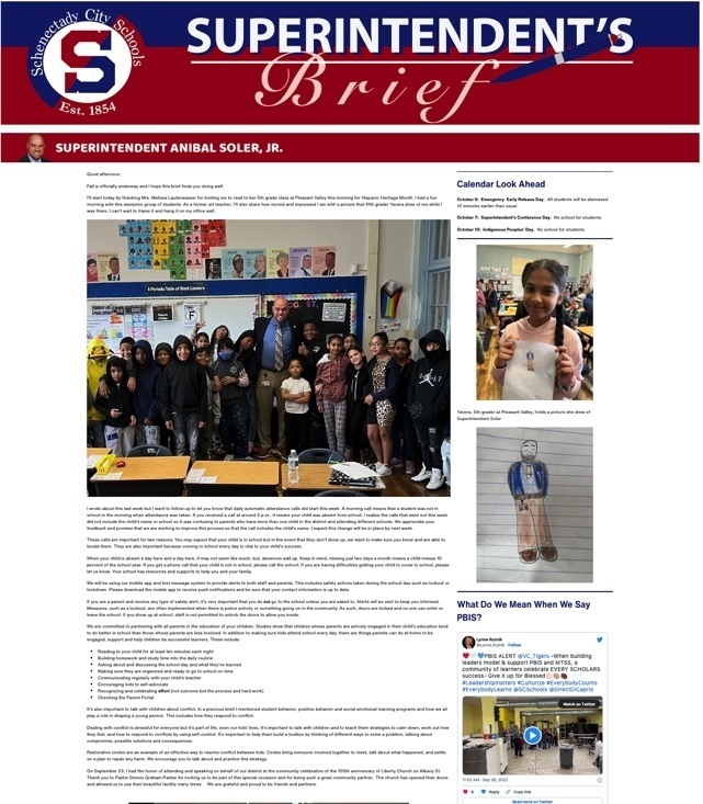 Superintendent's Brief: September 30 2022
