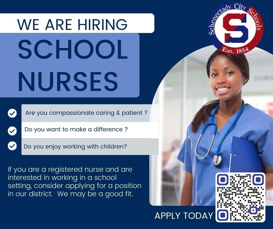 We are. hiring school nurses now!