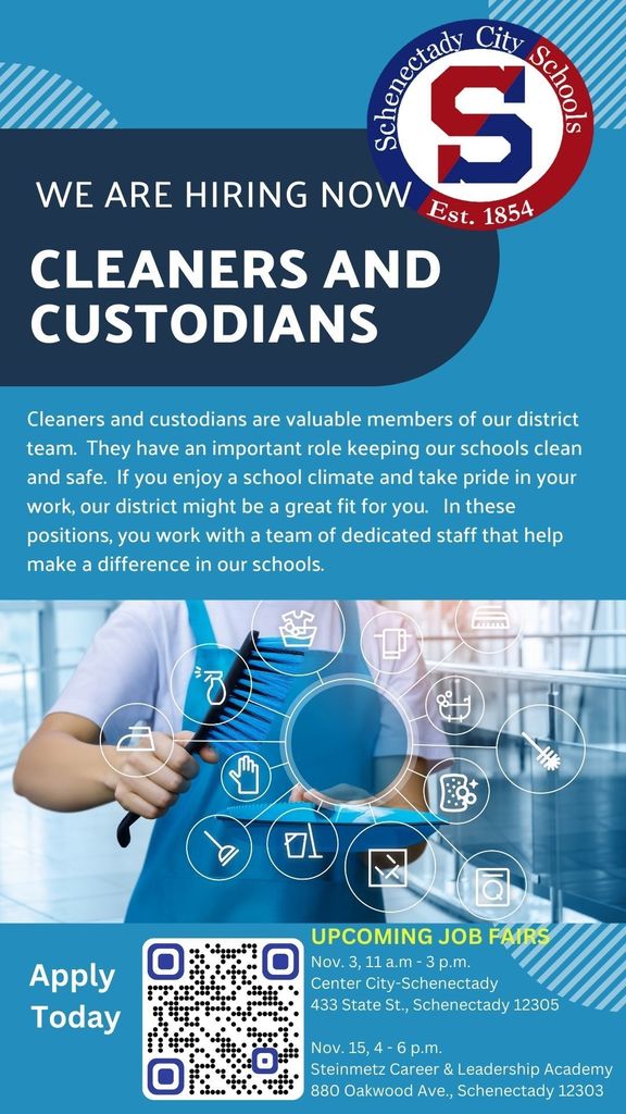 We are hiring cleaners and custodians
