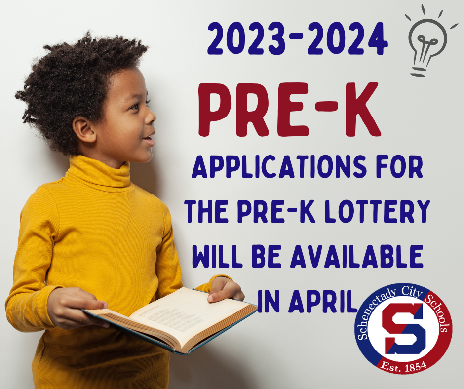 Pre-K Applications for the Pre-K lottery will be available in April