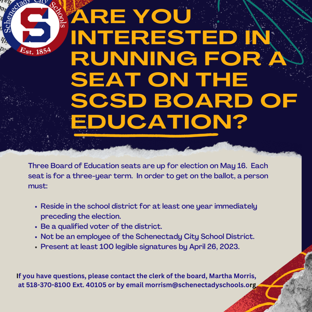 Are you interested in running for a seat on the Board of Education?