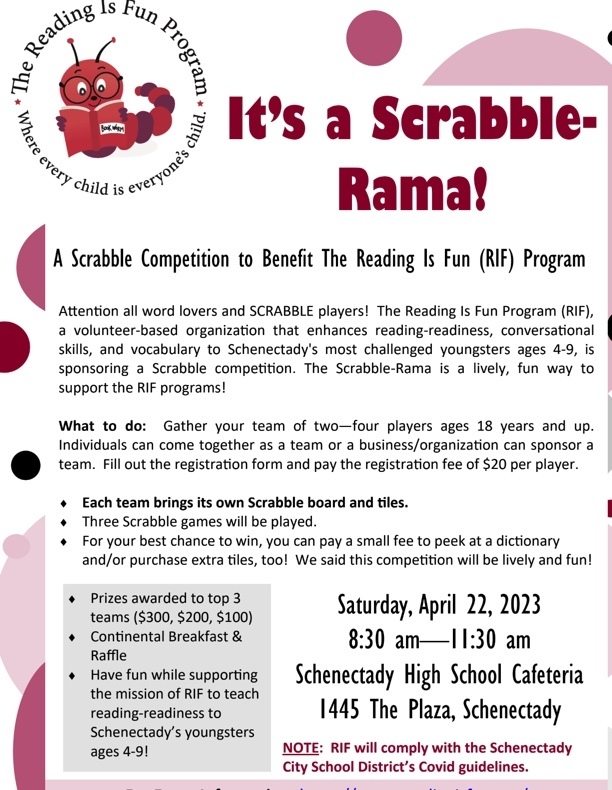 It's Scrabble-Rama this Saturday! 